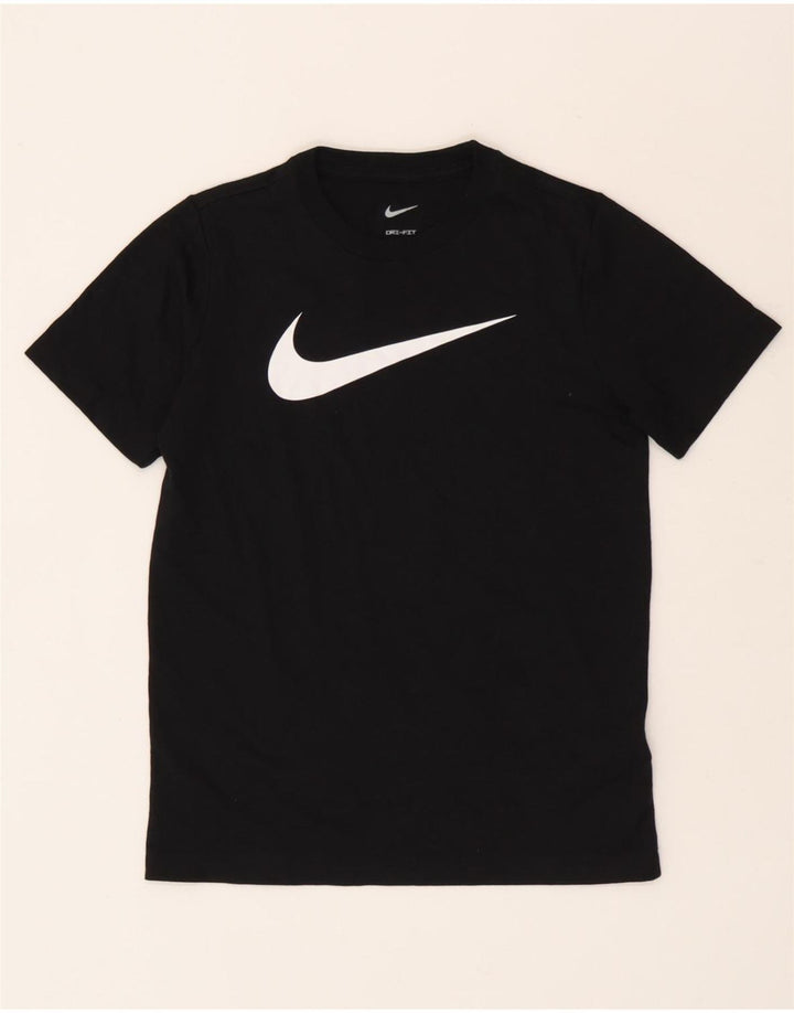 Nike Boys Graphic T-Shirt Top 10-11 Years Medium Black Poliester