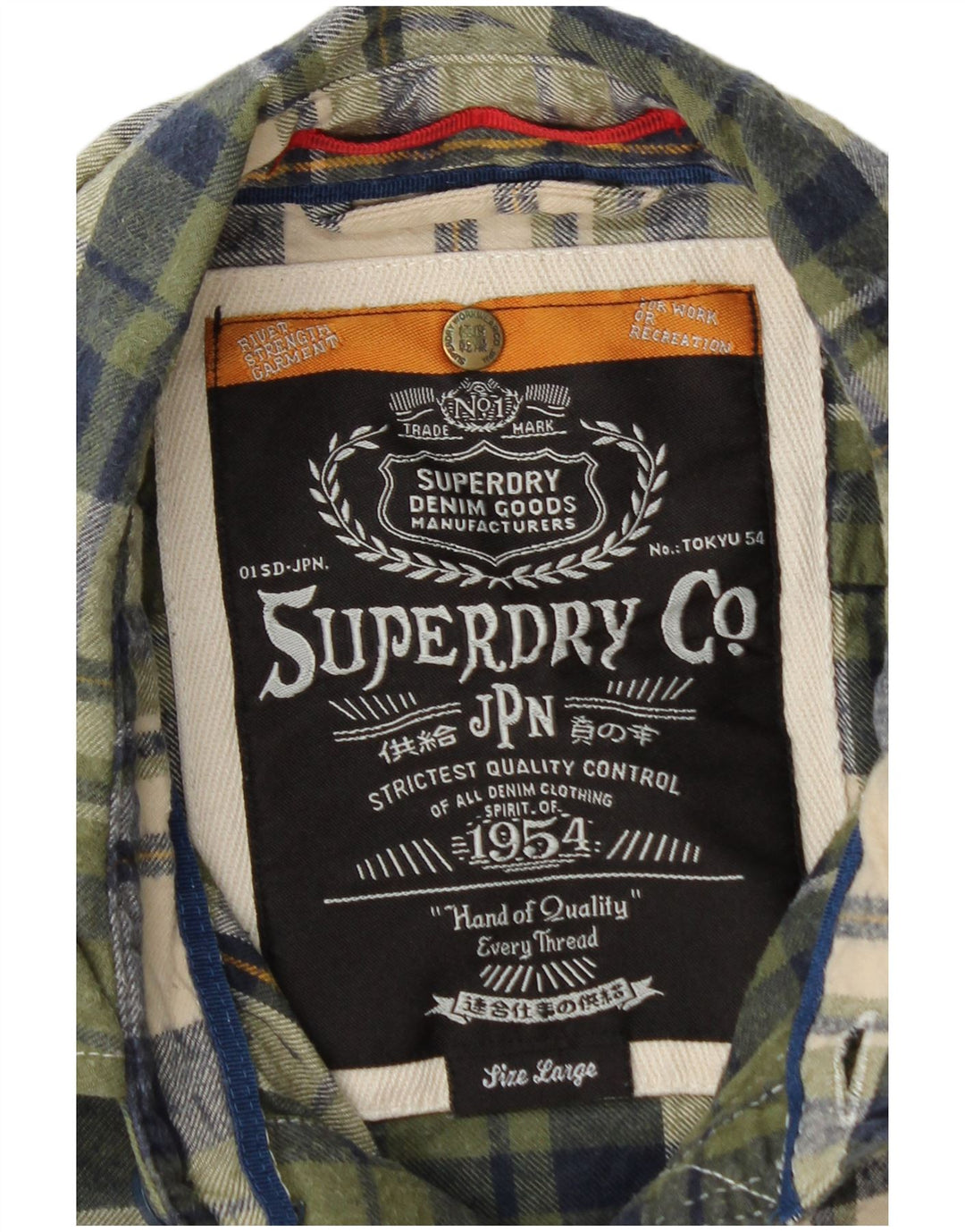 SUPERDRY muška flanelska košulja, veliki zeleni karirani pamuk