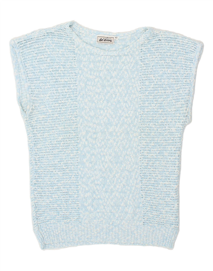 VINTAGE Womens Vest Tank Top IT 42 Medium Blue Cotton Vintage Vintage and Second-Hand Vintage from Messina Hembry 