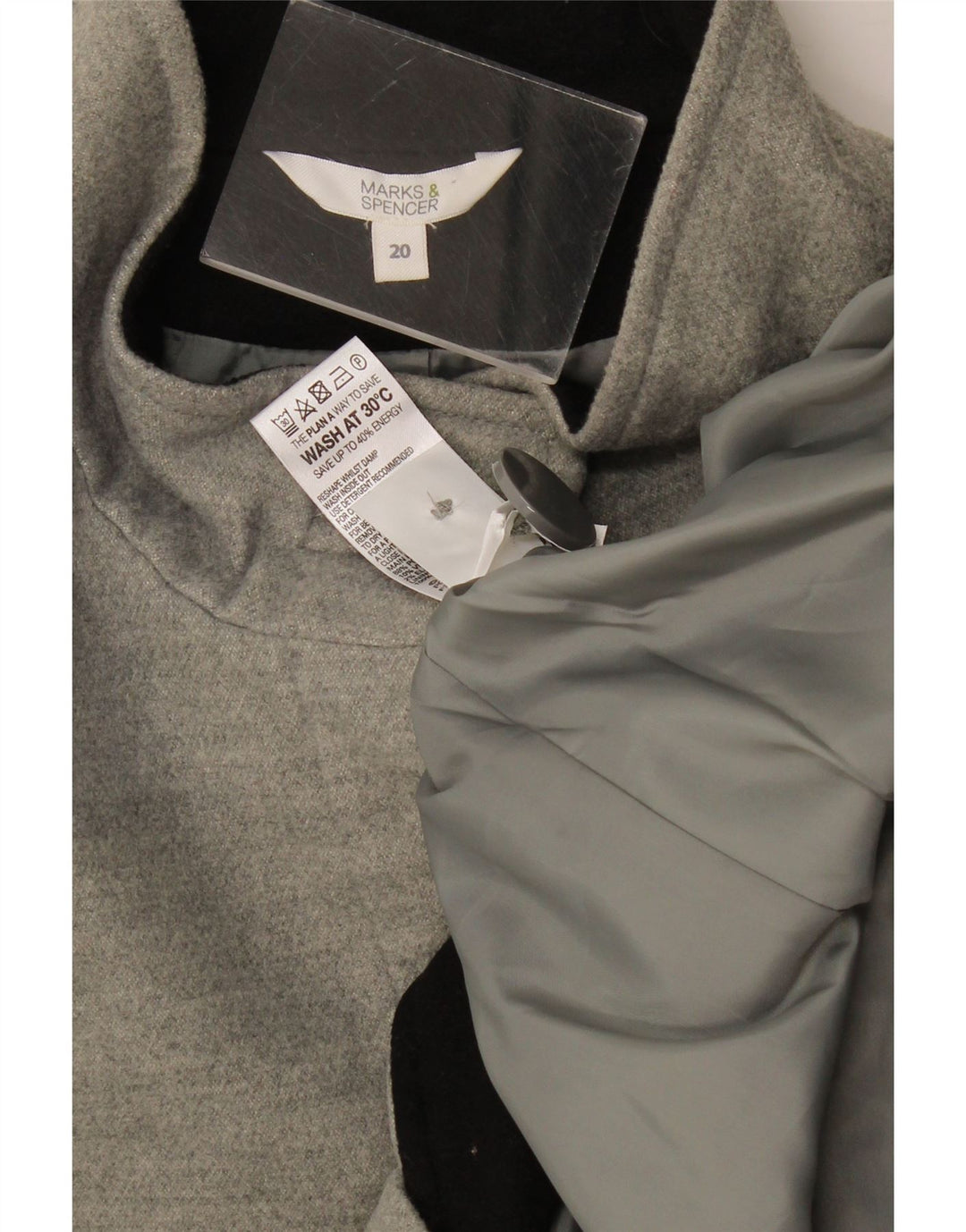 Marks & Spencer ženska bomber jakna UK 20 2XL sivi poliester