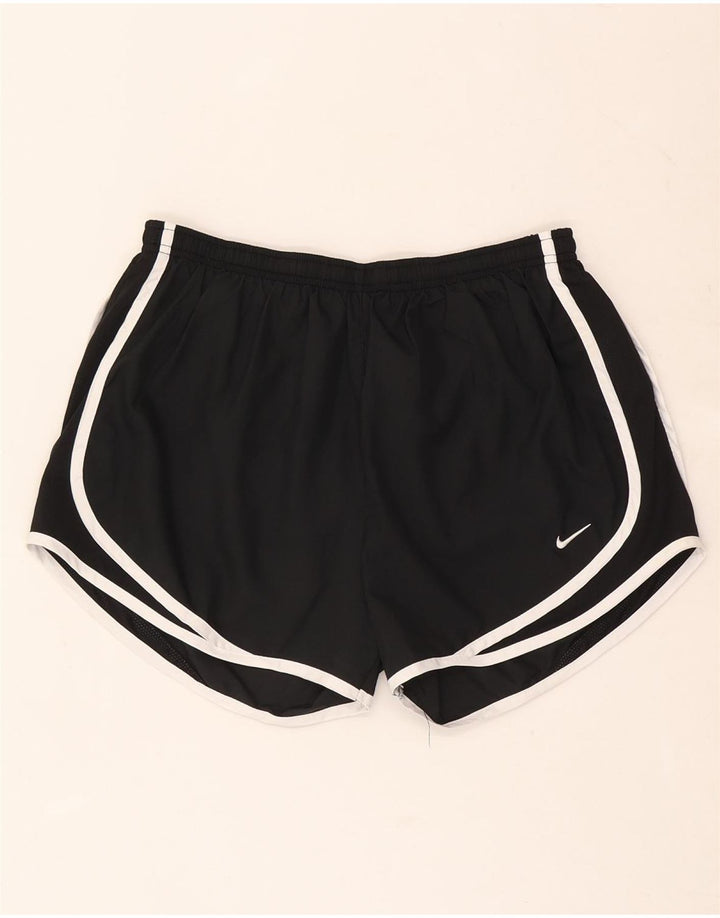 Nike ženske kratke sportske hlače Dri Fit UK 14 srednje crne boje od poliestera