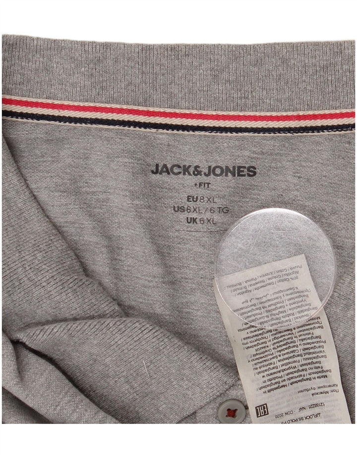 Jack & Jones muška polo majica 6XL sivi pamuk