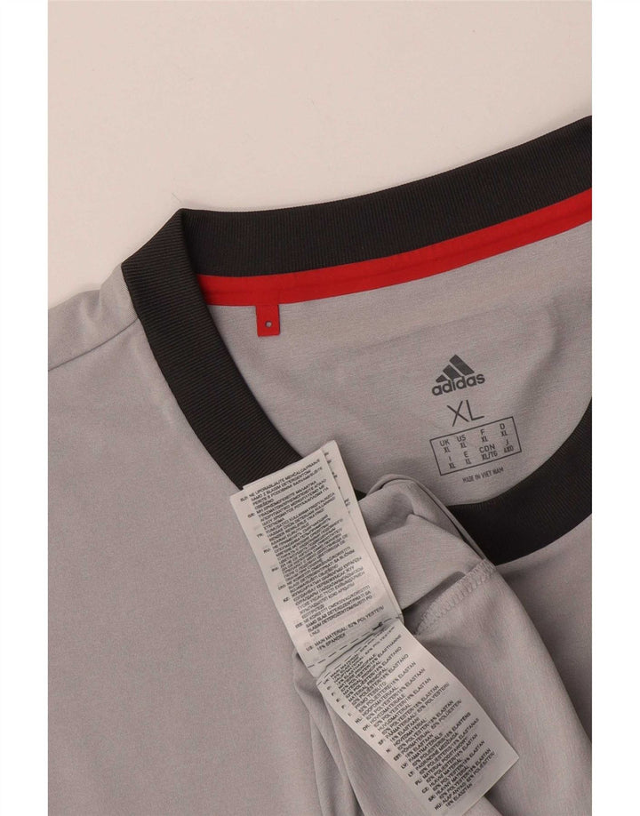 Adidas muška majica s grafičkim motivima XL sivi poliester