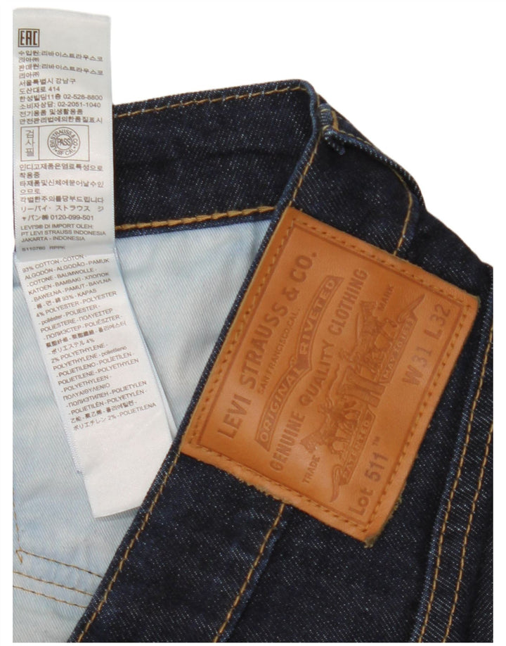 Levi's muške 511 uske traperice W31 L32 tamnoplave pamučne klasične