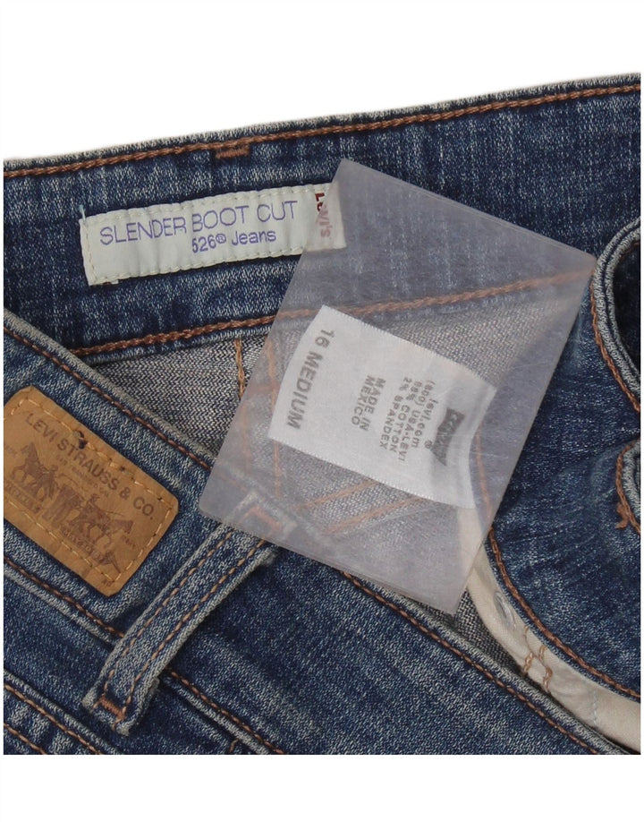 LEVI'S ženske 526 uske traperice s visokim strukom US 16 2XL W36 L32 Plava