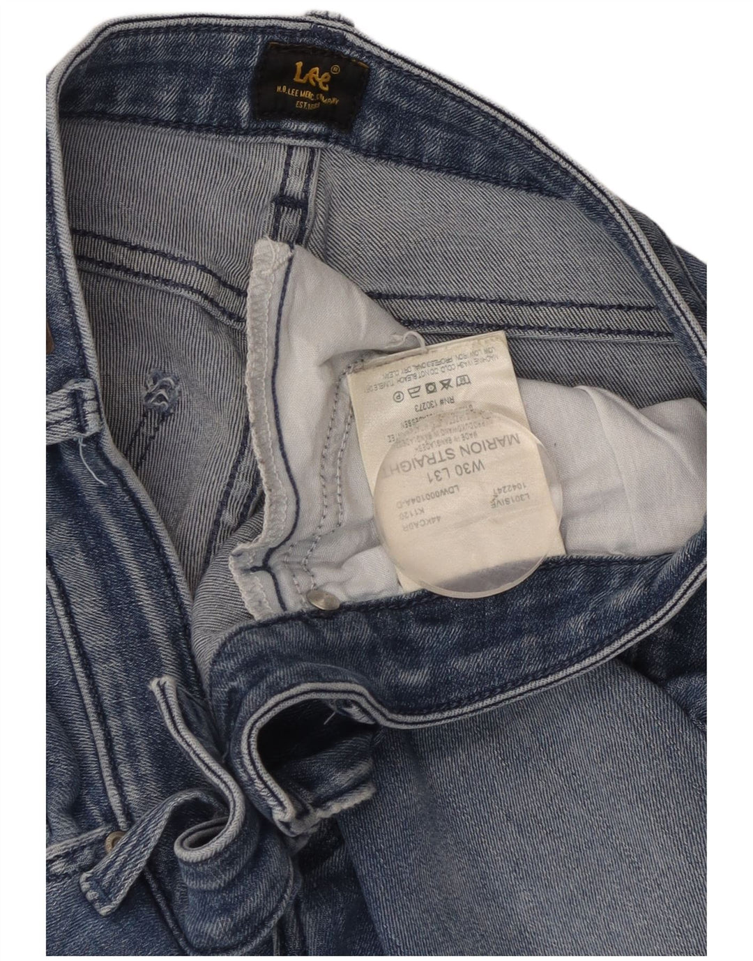 Lee Mens Marion Straight Jeans W30 L31 Plavi pamuk