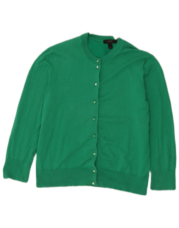 J. Crew ženski kardigan pulover UK 14 Veliki zeleni pamuk
