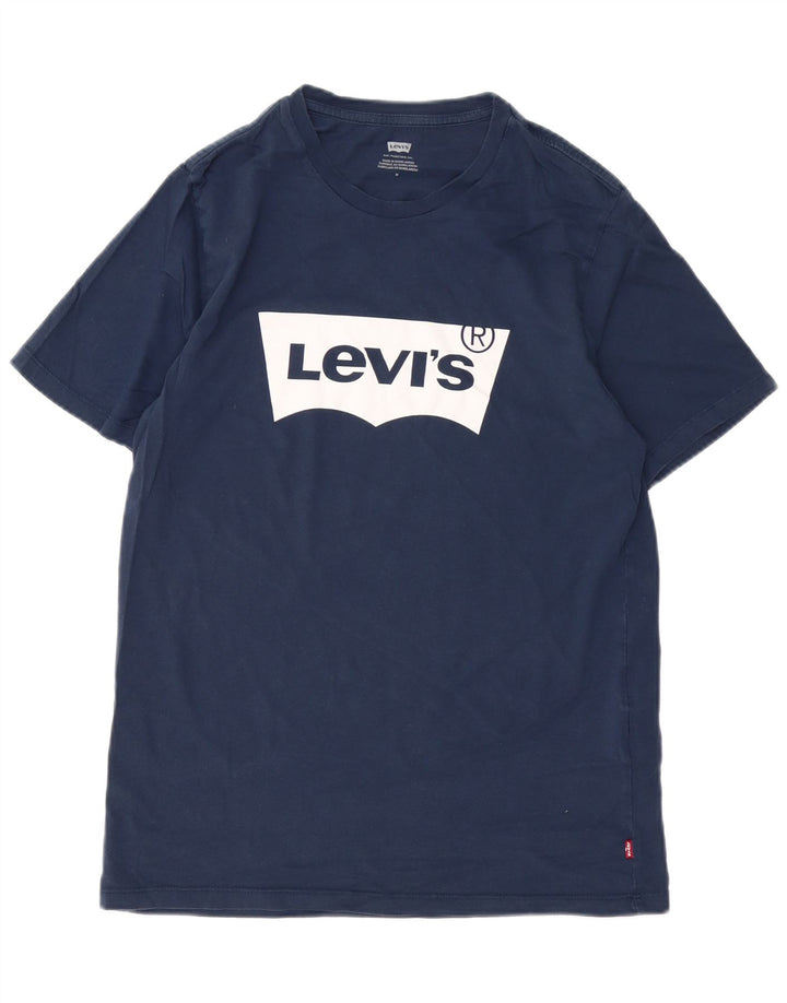 Levi's muška majica kratkih rukava s grafičkim motivima, srednje tamnoplavi pamuk