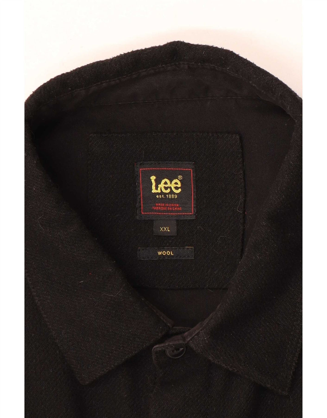 Lee muška majica s majicom od flanela 2XL crna vuna