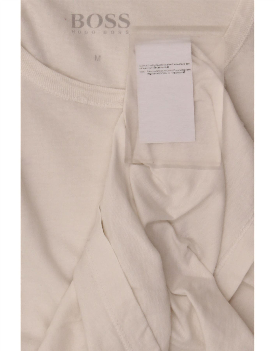 Hugo Boss ženska majica kratkih rukava UK 12 Srednje bijeli pamuk