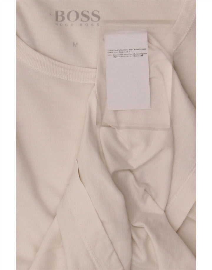 Hugo Boss ženska majica kratkih rukava UK 12 Srednje bijeli pamuk