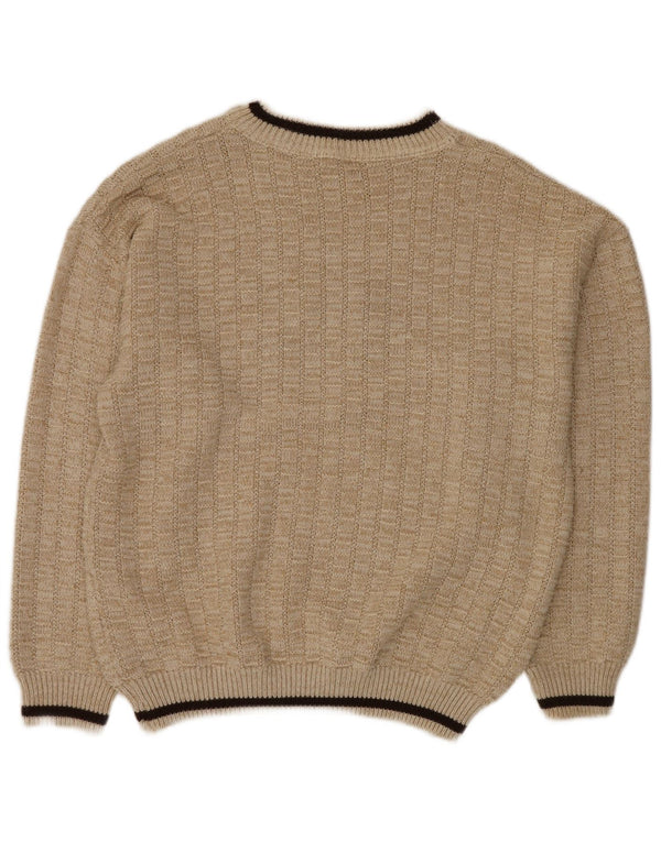 VINTAGE muški džemper s okruglim izrezom IT 52 XL bež poliakril