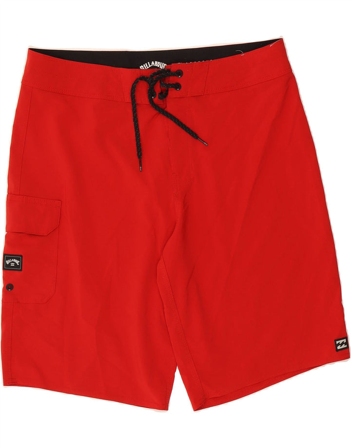BILLABONG Mens Recycler Swimming Shorts Medium  Red Vintage Billabong and Second-Hand Billabong from Messina Hembry 