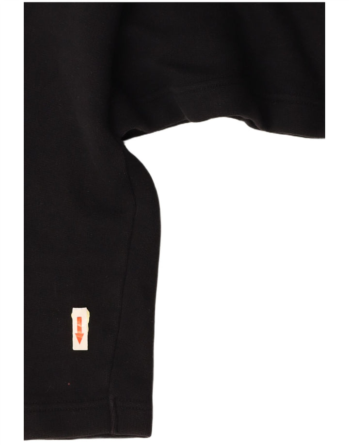 BENETTON ženska prevelika skraćena polo majica s grafičkim motivima UK 10 Mala crna