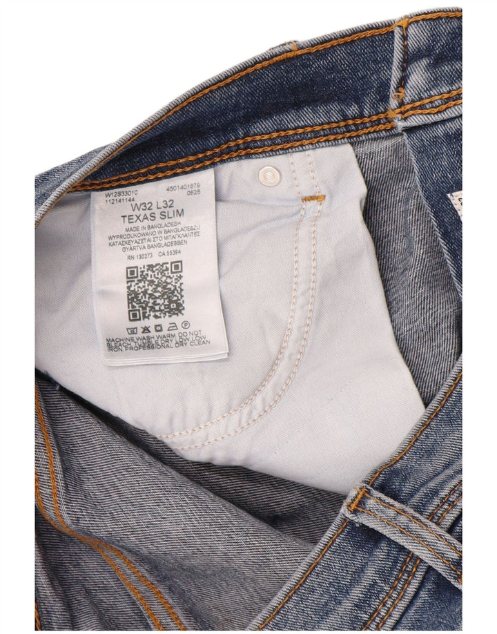 Wrangler Muške Texas Slim Jeans W32 L32 Plavi pamuk