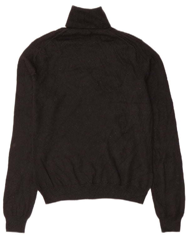 BROOKS BROTHERS Womens Roll Neck Jumper Sweater UK 10 Small Black