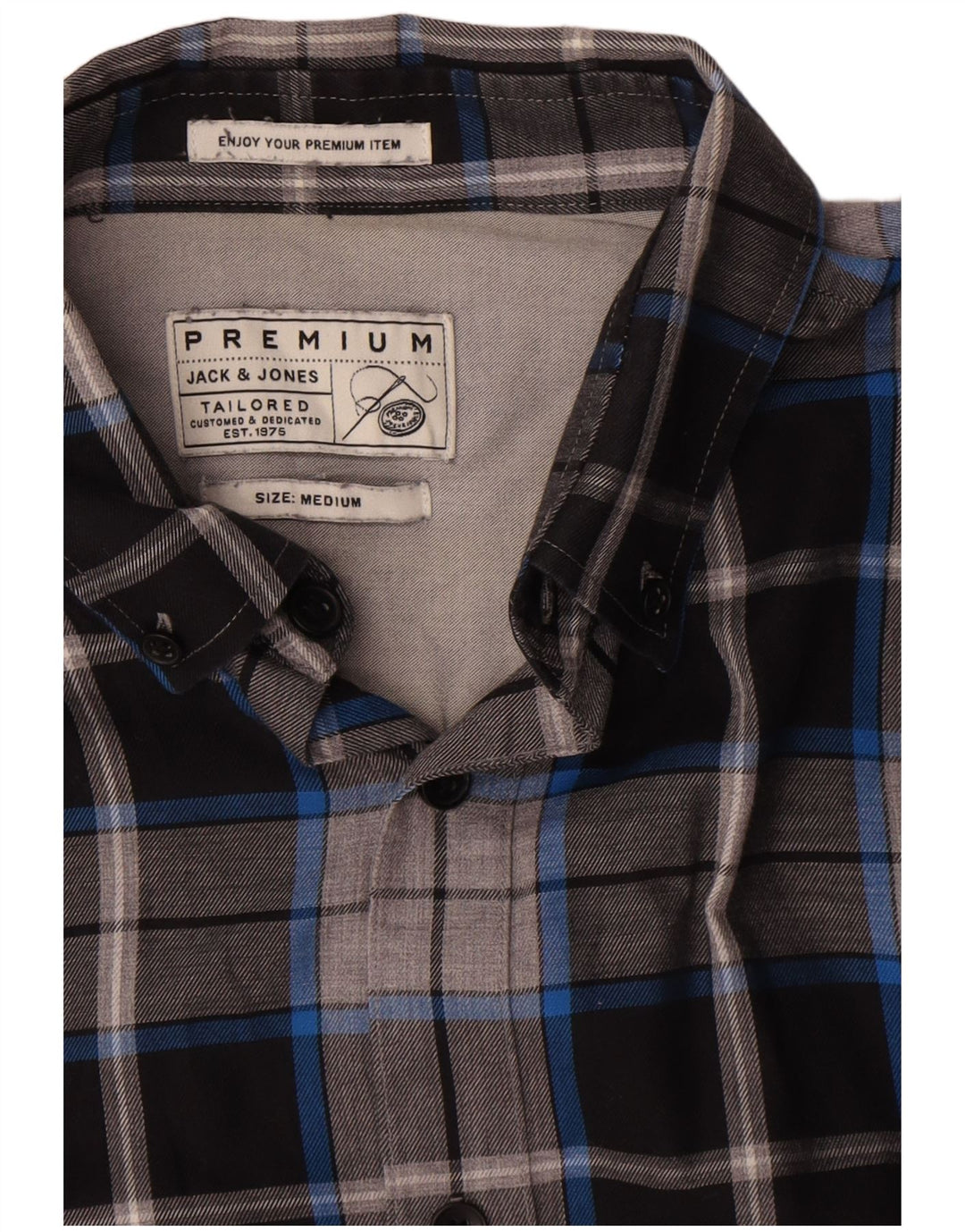 Jack & Jones muška košulja od flanela, srednje raznobojni karirani pamuk