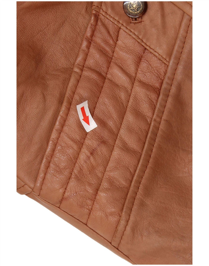 Vintage ženska prevelika jakna s ovčicama UK 16 velika smeđa