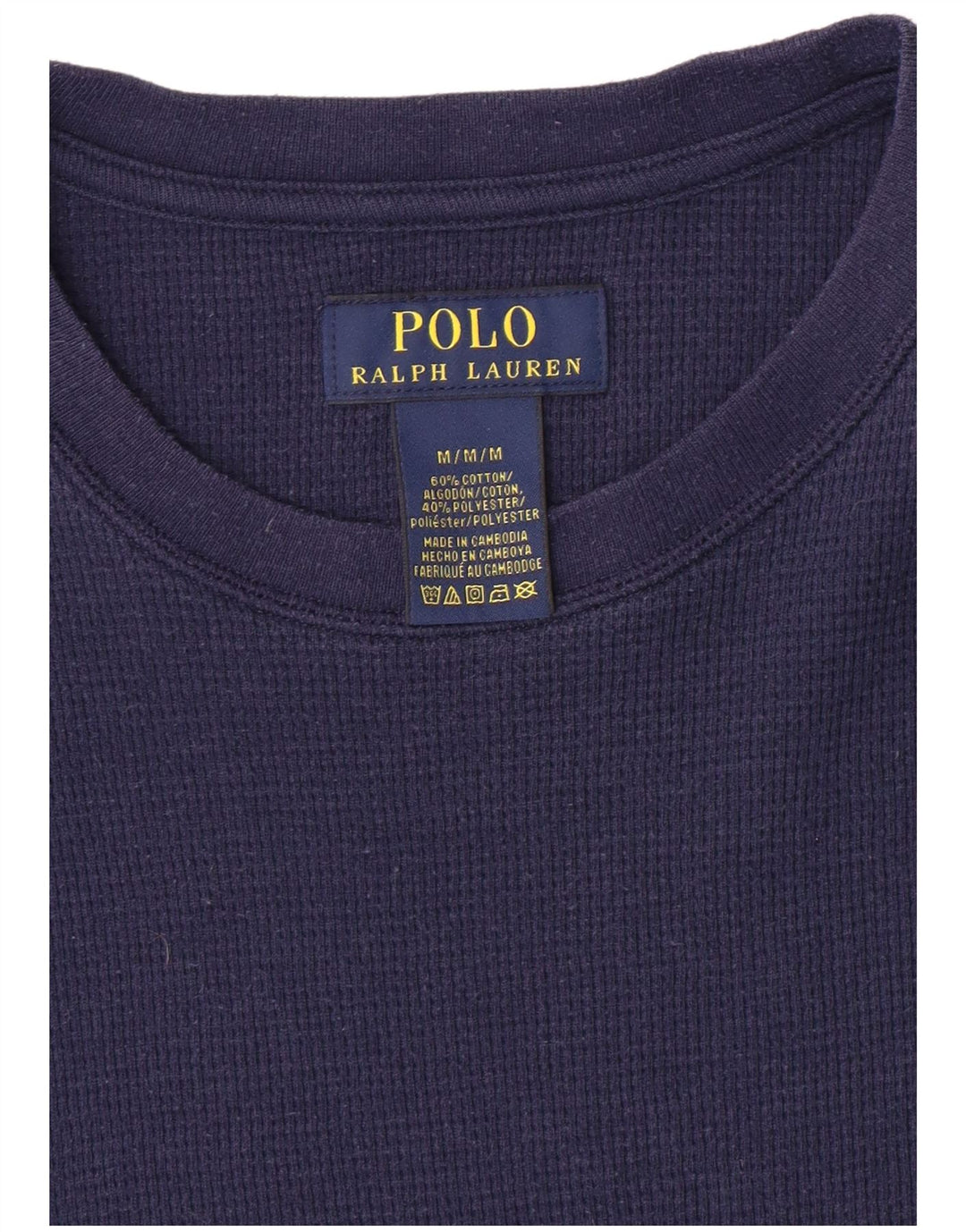 POLO RALPH LAUREN Muška majica dugih rukava srednje tamnoplave boje pamuka