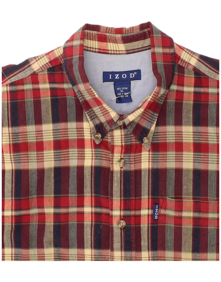 IZOD Mens Shirt XL Multicoloured Check Cotton Vintage Izod and Second-Hand Izod from Messina Hembry 