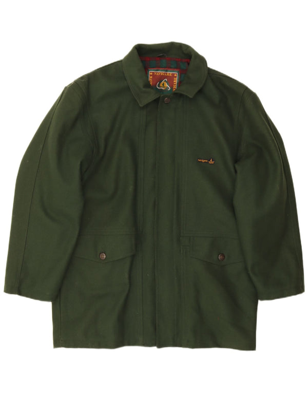 Navigare muški kaput UK 40 velika zelena vuna