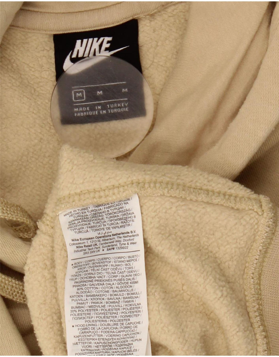 Nike Muška majica s kapuljačom srednje bež boje, pamuk