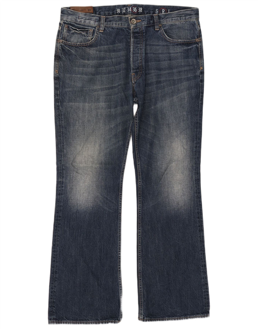 Fat Face muške traperice Bootcut W36 L32 tamnoplavi pamuk