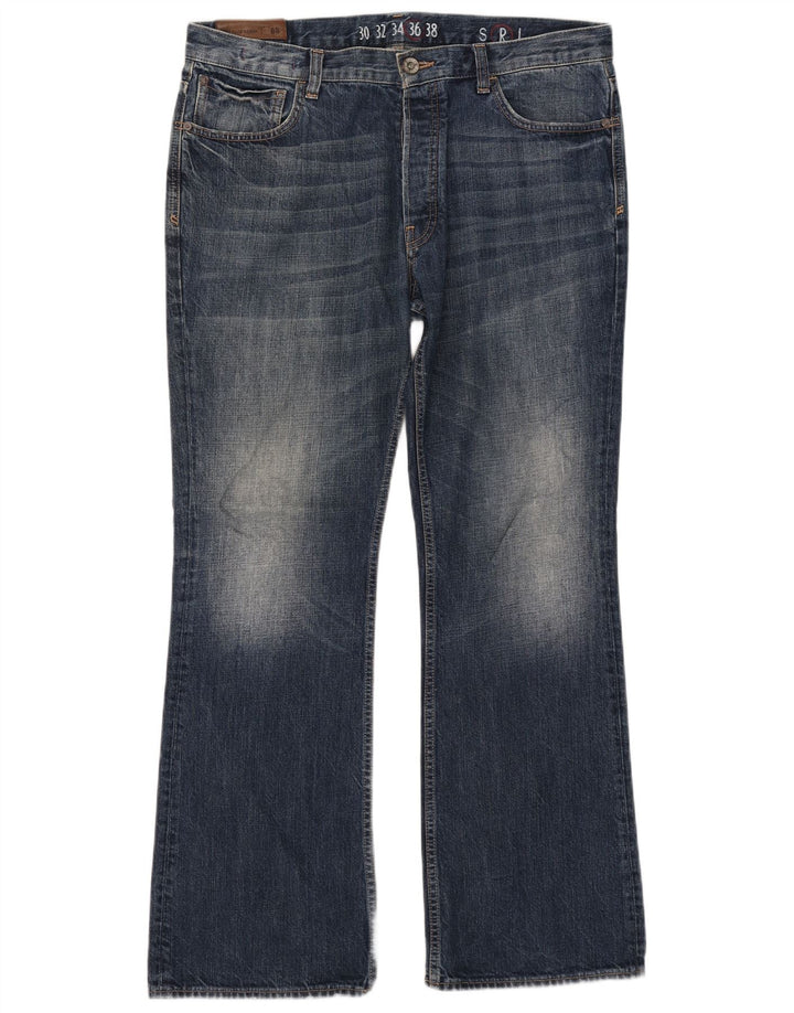 Fat Face muške traperice Bootcut W36 L32 tamnoplavi pamuk