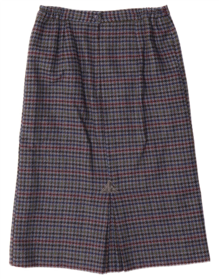 Vintage ženska pencil suknja UK 14 srednje veličine W28 plava hrskava zuba