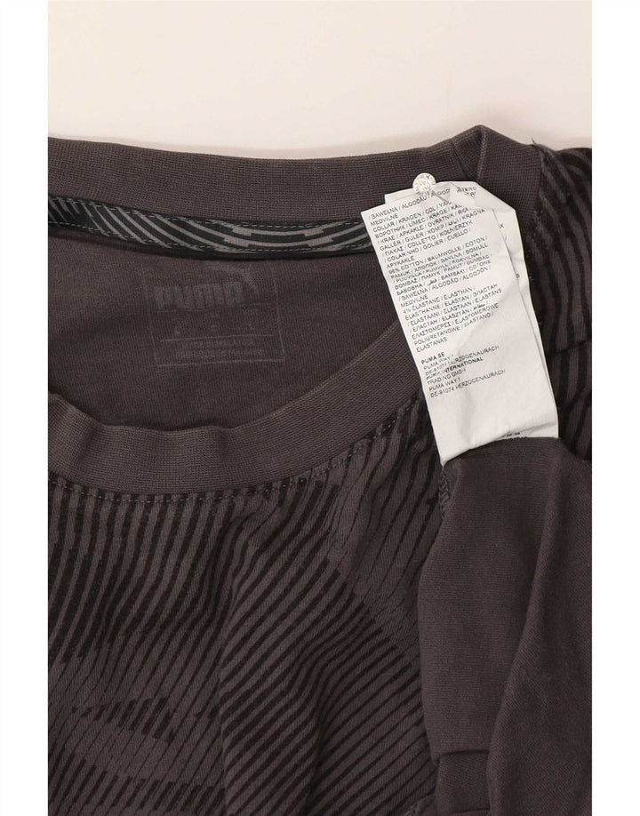 Puma muška majica kratkih rukava Large Grey Geometric Cotton