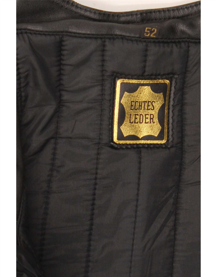 Vintage muški kožni kombinezon IT 52 Large W34 L34 crni