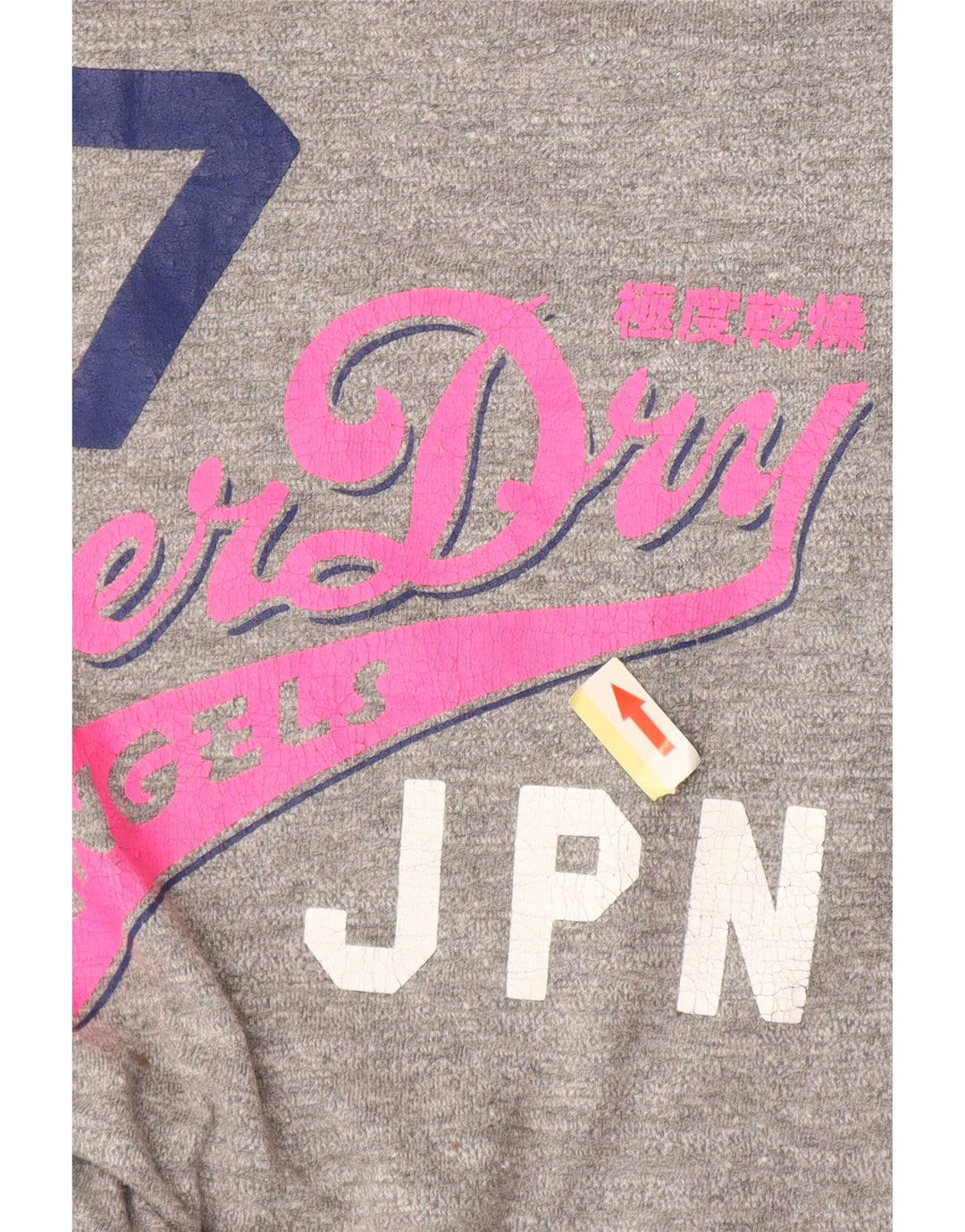 Superdry ženska majica kratkih rukava s grafičkim motivima, UK 14, veliki sivi pamuk