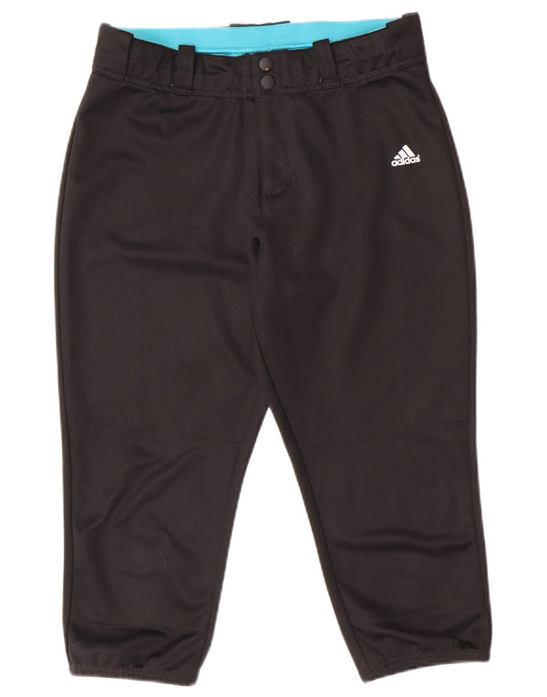 Adidas Aeroready Capri hlače za dječake 13-14 godina XL W28 L19 crni poliester