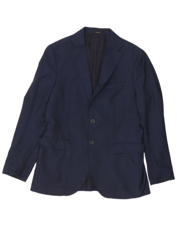 Massimo Dutti muška jakna s 2 gumba IT 48 Srednja tamnoplava vuna