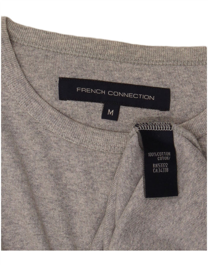 French Connection muška majica dugih rukava, srednje sivi flekasti pamuk