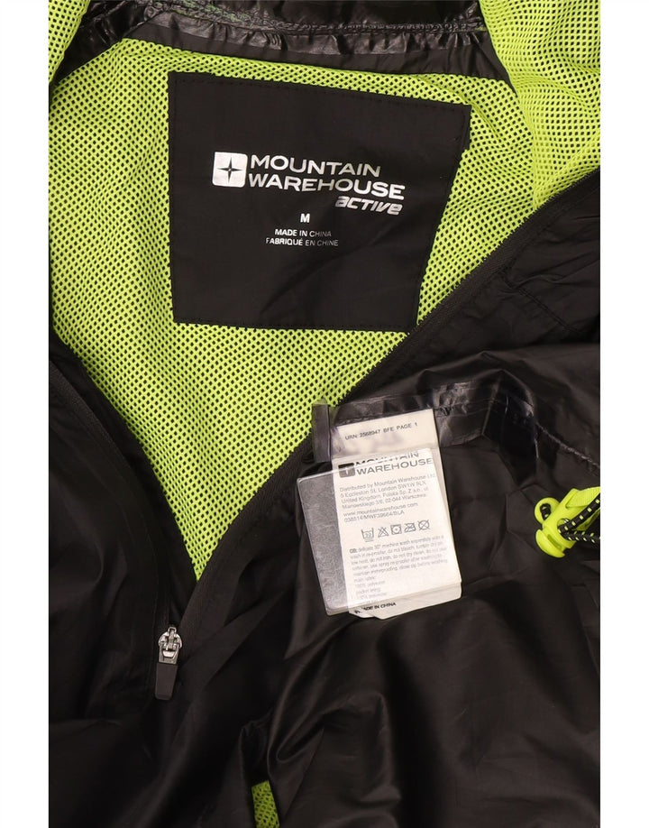 Muška kišna jakna s kapuljačom Mountain Warehouse UK 38 srednji crni poliester