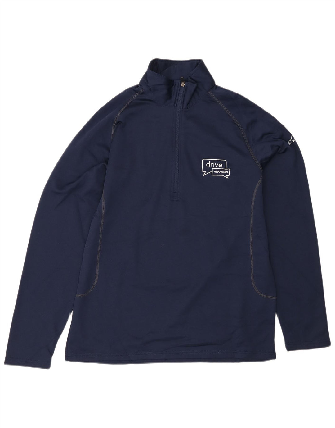 EDDIE BAUER Muška majica s izrezom s patentnim zatvaračem, veliki tamnoplavi poliester