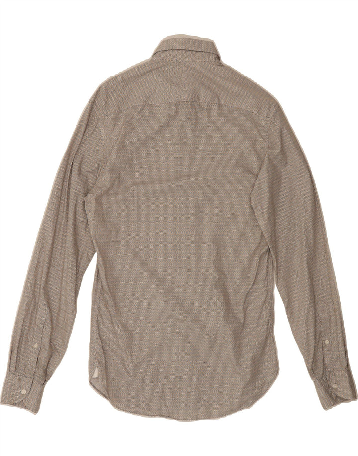 CAMICISSIMA Mens Abstract Pattern Shirt Size 15 38 Medium Grey Cotton Vintage Camicissima and Second-Hand Camicissima from Messina Hembry 
