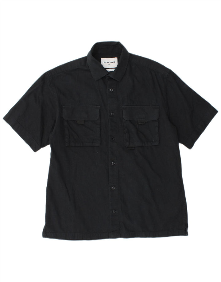 Jack & Jones muška mala crna pamučna majica kratkih rukava standardnog kroja