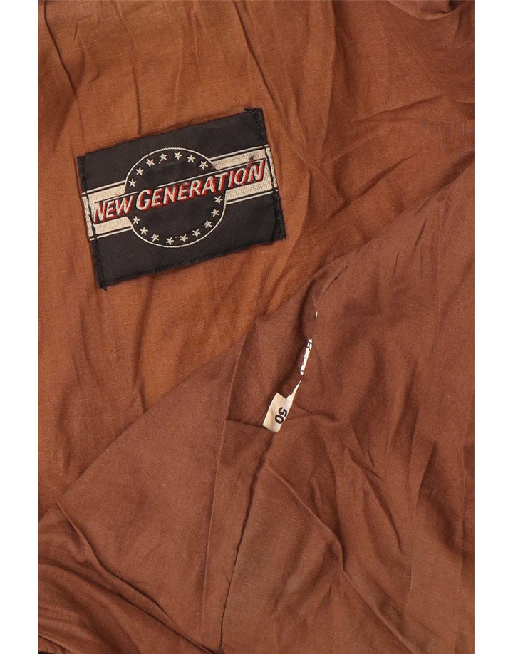 Vintage muška kožna jakna IT 50 velika crna
