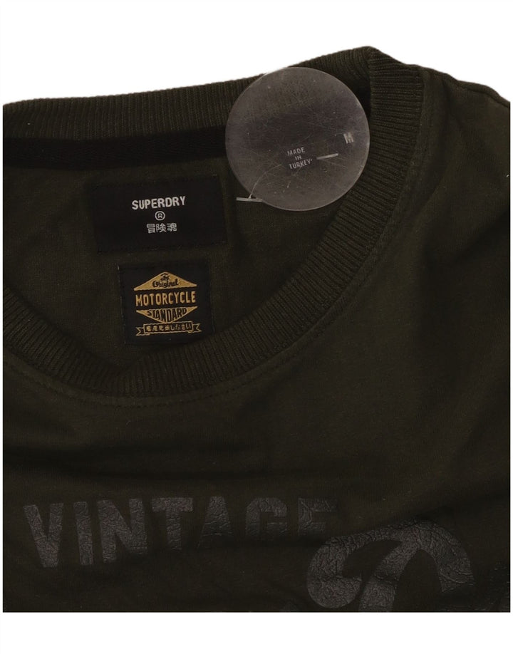 SUPERDRY muška motociklistička majica kratkih rukava srednje boje kaki