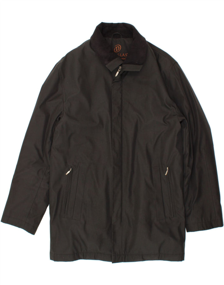 DOUGLAS Mens Windbreaker Jacket UK 38 Medium Black Polyester Vintage Douglas and Second-Hand Douglas from Messina Hembry 