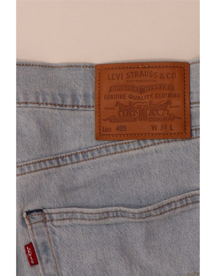 Levi's muške kratke traper hlače 405 W34 veliki plavi pamuk