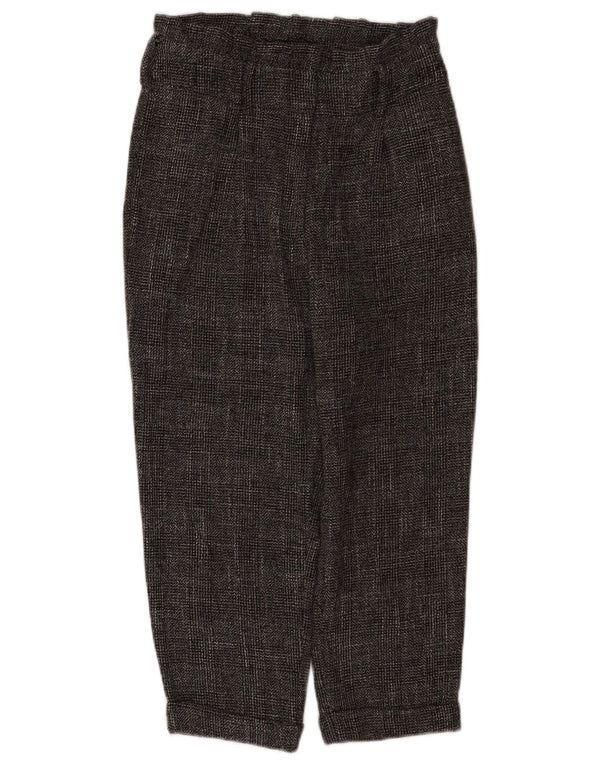 Topshop ženske skraćene hlače UK 10 male W28 L22 sivi karirani poliester