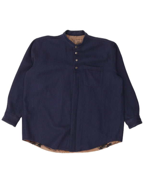 VINTAGE muški pulover košulja od flanela 2XL tamnoplava