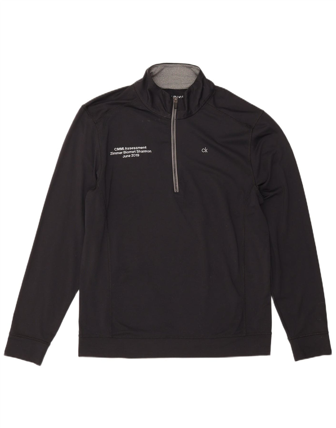 CALVIN KLEIN Muški gornji dio trenirke za golf s patentnim izrezom, velika crna