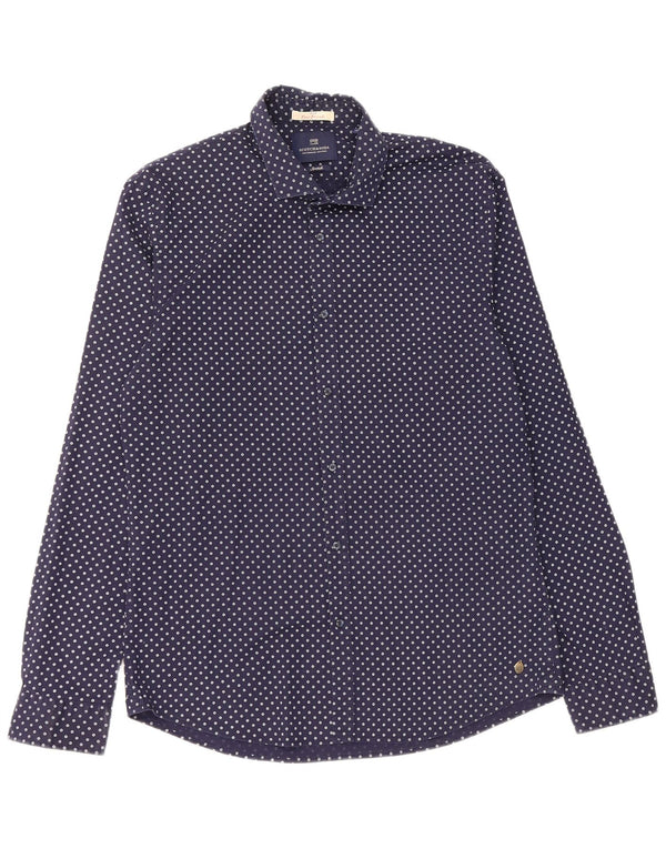Scotch & Soda muška košulja XL tamnoplavi pamuk na točke