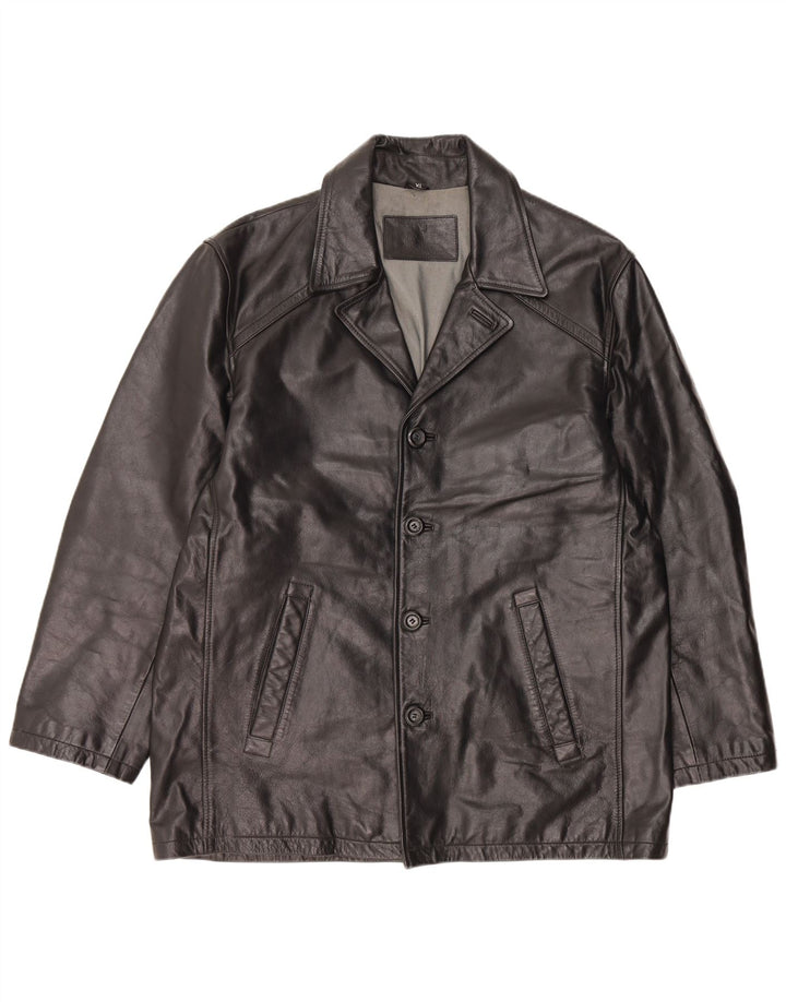 Vintage muška kožna jakna UK 42 XL crna koža