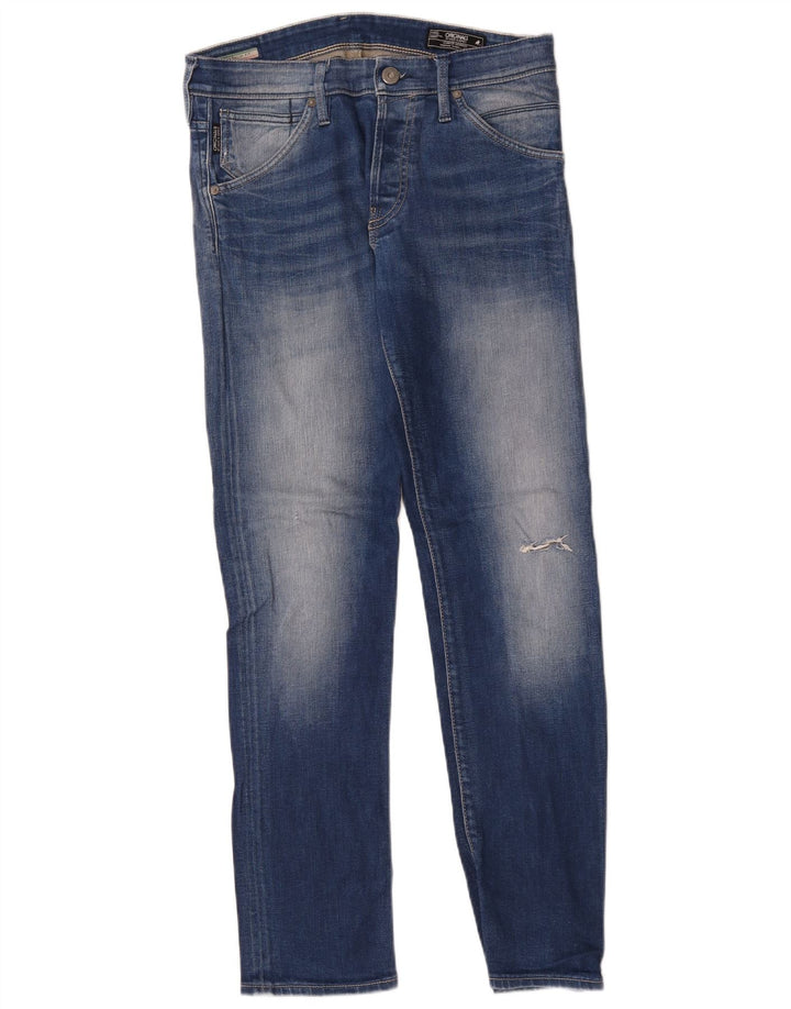 Jack & Jones Muške uske traperice W32 L32 Plavi pamuk