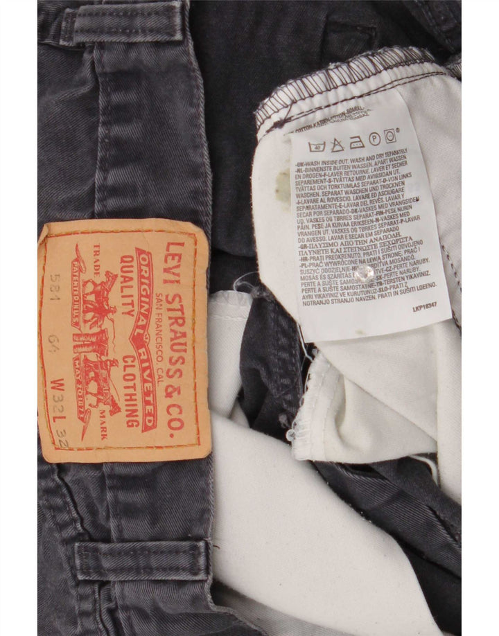 Levi's muške 581 ravne traperice W32 L32 sivi pamuk